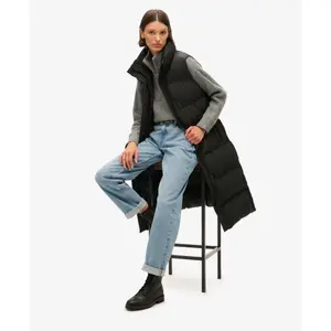 Women's long sleeveless down jacket Superdry image-2