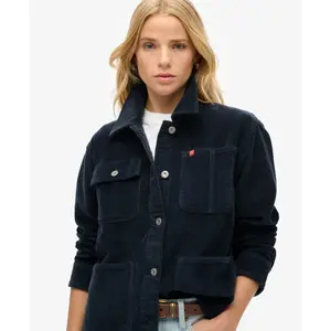 Corduroy work jacket for women Superdry Chore image-4