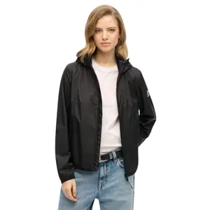 Hooded windbreaker with logo for women Superdry image-1