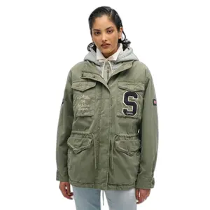 Sudadera militar con capucha bordada para mujer Superdry image-0