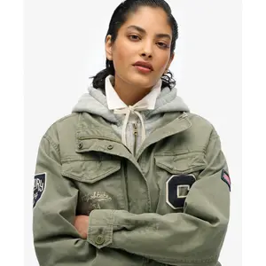 Sudadera militar con capucha bordada para mujer Superdry image-4
