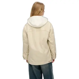 Women's hooded trucker jacket Superdry image-4