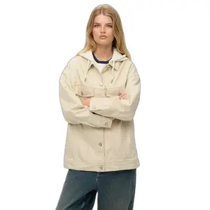 Women's hooded trucker jacket Superdry image-2