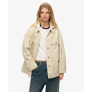 Women's hooded trucker jacket Superdry image-1