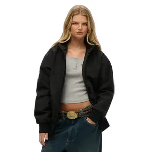 Oversized hooded bomber jacket for women Superdry Surplus