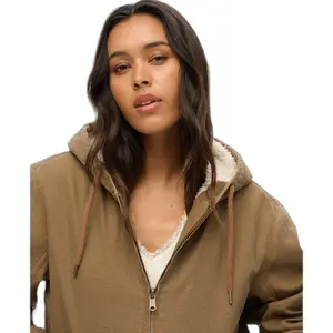 Oversized pilotjacka med huva för kvinnor Superdry Vintage Workwear image-0