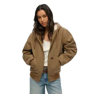 Oversized pilotjacka med huva för kvinnor Superdry Vintage Workwear image-1