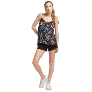 Débardeur caraco en dentelle effrangée femme Superdry image-0