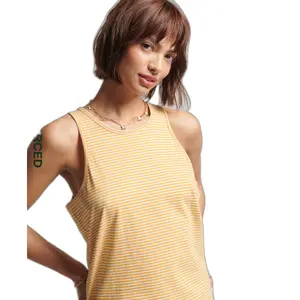 Débardeur coton bio femme Superdry Vintage Logo Stripe image-1