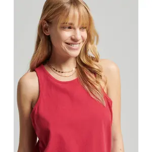 Besticktes Tank Top Bio-Baumwolle Frau Superdry Vintage Logo image-2