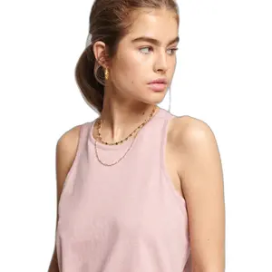Besticktes Tank Top Bio-Baumwolle Frau Superdry Vintage Logo image-2
