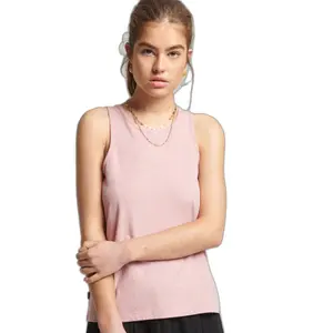 Besticktes Tank Top Bio-Baumwolle Frau Superdry Vintage Logo image-0