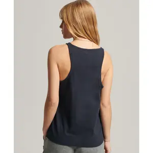 Besticktes Tank Top Bio-Baumwolle Frau Superdry Vintage Logo image-2