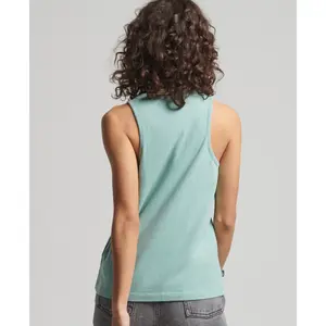 Besticktes Tank Top Bio-Baumwolle Frau Superdry Vintage Logo image-2