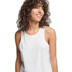 Débardeur brodé coton bio femme Superdry Vintage Logo image-1