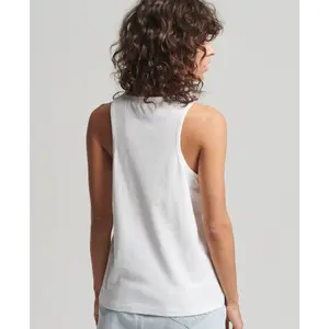 Débardeur brodé coton bio femme Superdry Vintage Logo image-2
