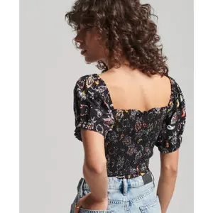 Camiseta top de safra feminina Superdry Ecovero Vintage image-2