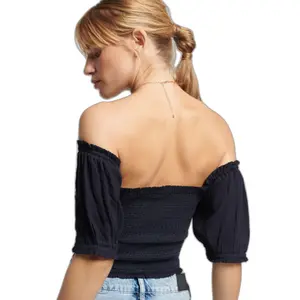 Topo da cultura de smock feminino Superdry Ecovero Vintage image-3