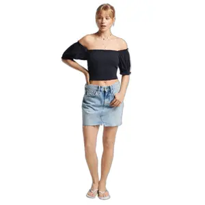 Topo da cultura de smock feminino Superdry Ecovero Vintage image-2