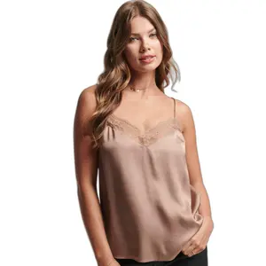 Débardeur caraco en satin femme Superdry Studios image-0