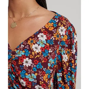 Bluse vorne geknotet Frau Superdry Vintage image-4