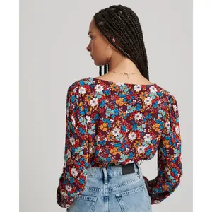 Bluse vorne geknotet Frau Superdry Vintage image-3