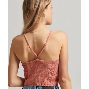 Camiseta de tirantes de ganchillo mujer Superdry Vintage image-3