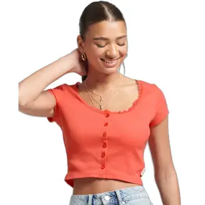 T-shirt boutonné femme Superdry Vintage image-0