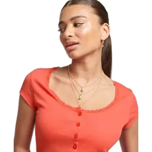 T-shirt boutonné femme Superdry Vintage image-3