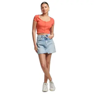 T-shirt boutonné femme Superdry Vintage image-1