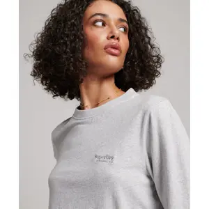 Camiseta de manga larga de algodón orgánico para mujer Superdry Vintage Logo image-3