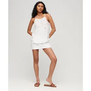 Tanktop met kant voor dames Superdry Vintage image-1