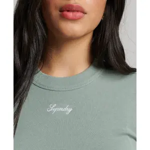 Eng anliegendes geripptes T-Shirt mit Stickerei, langärmlig, Damen Superdry image-4
