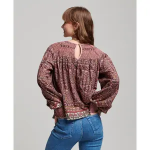 Blusa de mujer en tejido fruncido Superdry image-3