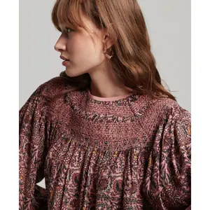 Blusa de mujer en tejido fruncido Superdry image-4
