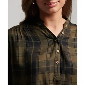 Chemisier manches longues à carreaux femme Superdry image-4