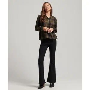 Chemisier manches longues à carreaux femme Superdry image-2