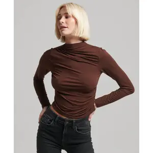 T-shirt de manga comprida com gola subida para mulher Superdry image-1