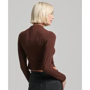 T-shirt de manga comprida com gola subida para mulher Superdry image-2