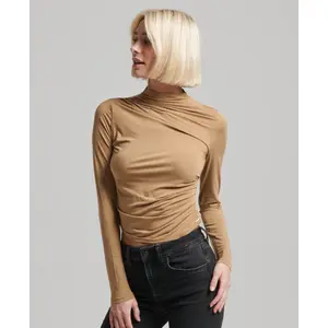 T-shirt de manga comprida com gola subida para mulher Superdry image-1