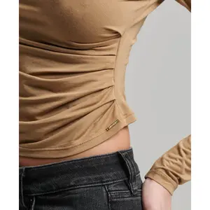 T-shirt de manga comprida com gola subida para mulher Superdry image-4