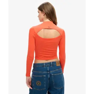 Långärmad baddräkt för kvinnor med öppen rygg Superdry image-4