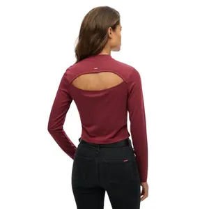 Långärmad baddräkt för kvinnor med öppen rygg Superdry image-1