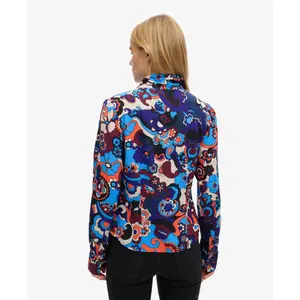 Women's long sleeve printed shirt Superdry 70s image-3