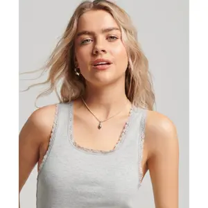 Camisola interior com acabamento em renda para mulher Superdry image-3