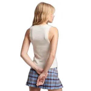 Tampo do tanque com guarnição em renda para mulheres Superdry image-2