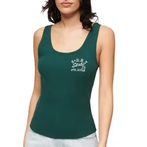 Tampo do tanque com nervuras para mulheres Superdry Athletic Essential image-1