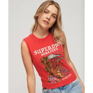 Tanktop mit Strasssteinen Tattoo-Effekt Damen Superdry image-2