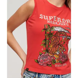 Tanktop mit Strasssteinen Tattoo-Effekt Damen Superdry image-3