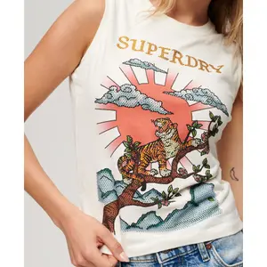 Tanktop mit Strasssteinen Tattoo-Effekt Damen Superdry image-3